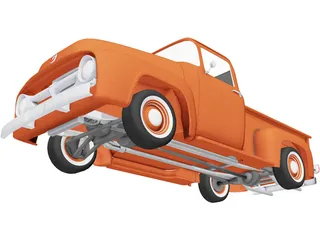 Ford F-100 (1956) 3D Model preview