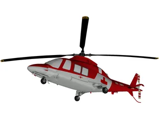 AgustaWestland AW109 Grand Helicopter 3D Model preview