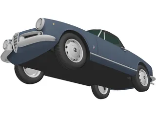 Alfa Romeo Giulietta 750 Spider (1955) 3D Model preview