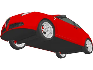Alfa Romeo MiTo Quadrifoglio Verde (2014) 3D Model preview