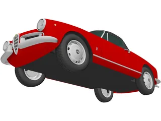Alfa Romeo Giulietta Spider (1955) 3D Model preview
