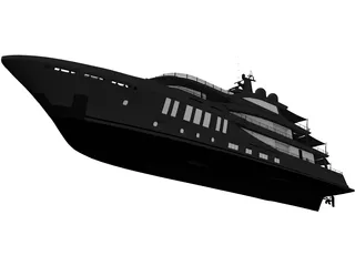 Amels 200 Yacht 3D Model preview