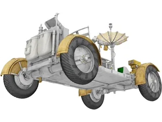 Apollo Lunar Rover Moon Car 3D Model preview