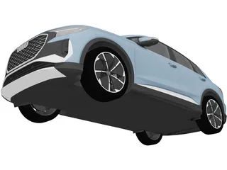 Aud Q4 E-Tron S-Line (2022) 3D Model preview