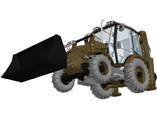 Backhoe Loader 3D Model preview