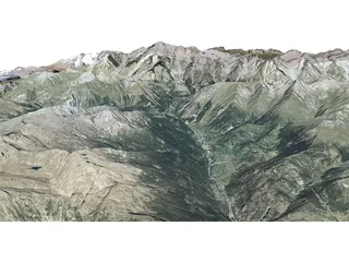 Mountains Alps Valle D`Aosta 3D Model preview