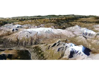 Mountains Alps Pralognan la Vanoise 3D Model preview