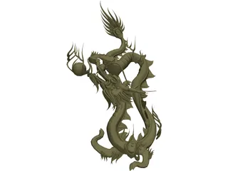 Chinese Dragon 3D Model preview
