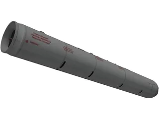 UB-13 122mm Rocket Pod 3D Model preview