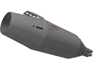 UB-32-57A 57mm Rocket Pod 3D Model preview
