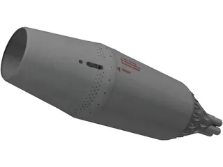 UB-32-57M 57mm Rocket Pod 3D Model preview
