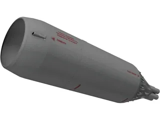 UB-32-73A 57mm Rocket Pod 3D Model preview