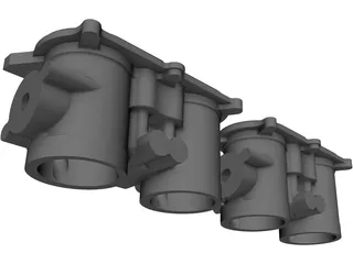 Honda CBR 1000 Throttle Body (2008) 3D Model preview