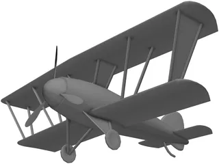 Biplane 3D Model preview