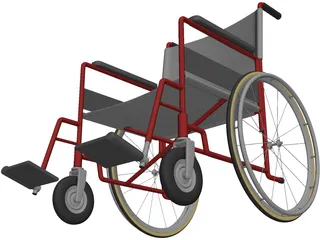 Wheelchair 3D Model preview