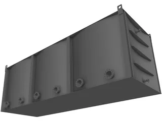 Condenser Sump Tank 3D Model preview