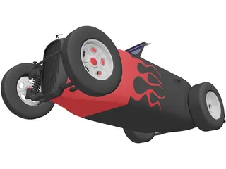 Hot-Rod Flamming 3D Model preview