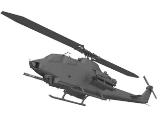 Bell AH-1S Cobra 3D Model preview