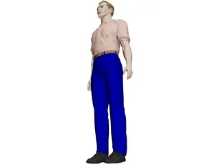 Man Worker 3D Model preview