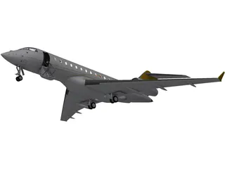 Bombardier Global 6000 3D Model preview