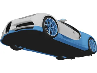 Bugatti Chiron (2020) 3D Model preview