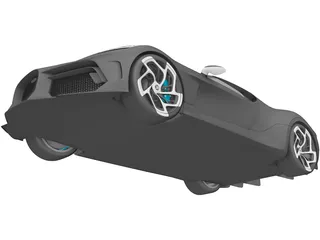 Bugatti La Voiture Noire (2019) 3D Model preview
