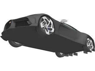 Bugatti La Voiture Noire (2019) 3D Model preview