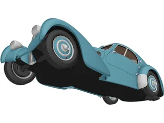 Bugatti Type 57 Atlantic (1934) 3D Model preview