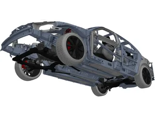 Car Frame 3D Model preview