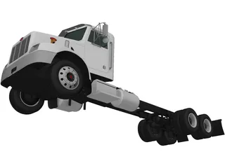 Peterbilt 330 Chassis 3-axle (2003) 3D Model preview