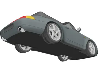 Porsche 911 Carrera Cabrio (1994) 3D Model preview