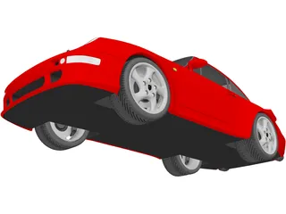 Porsche 911 Turbo (1995) 3D Model preview