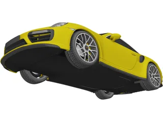 Porsche 911 Turbo S (2016) 3D Model preview