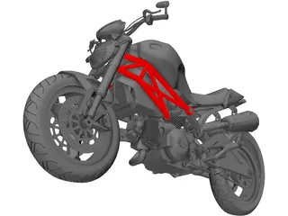 Ducati Monster 696 (2008) 3D Model preview