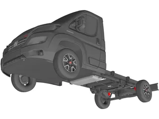 Fiat Ducato Chassis 3450WB (2022) 3D Model preview