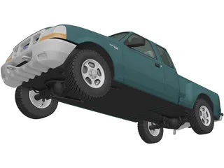Ford Ranger ExtendedCab XLT (1998) 3D Model preview
