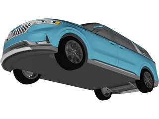 Kia Carnival (2022) 3D Model preview