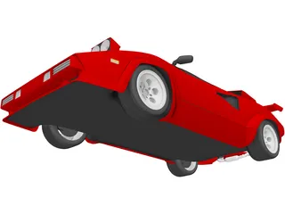 Lamborghini Countach 5000 QV (1985) 3D Model preview
