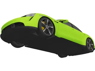 Porsche Taycan Turbo S (2020) 3D Model preview