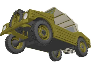 Porsche 597 Jagdwagen (1955) 3D Model preview