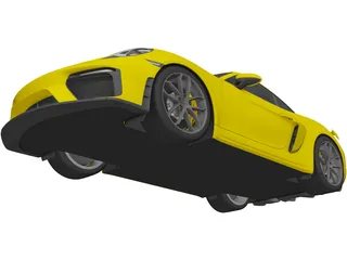 Porsche 718 Cayman GT4 (2020) 3D Model preview