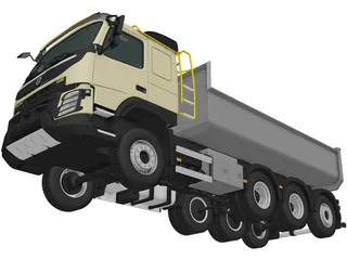 Volvo FMX Tridem (2013) 3D Model preview