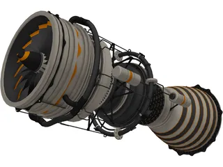 Jet Engine 3D Model preview