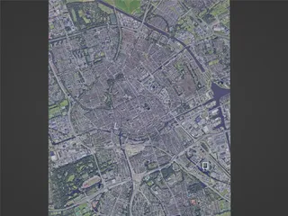 Groningen City, Netherlands (2023) 3D Model preview