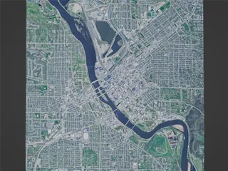 Cedar Rapids City, USA (2024) 3D Model preview