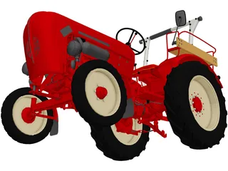 Porsche Diesel Junior 108 3D Model preview