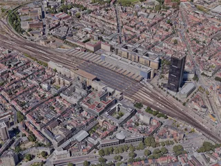 Brussels City, Belgium (2023) 3D Model preview