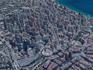 Benidorm City, Spain (2023) 3D Model preview