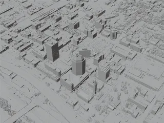Springfield City, MA, USA (2024) 3D Model preview