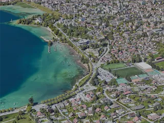 Annecy City, France (2022) 3D Model preview